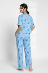 Zivame 2 Mile Fashion Knit Cotton Loungewear Set - Dusk Blue — thumbnail 4
